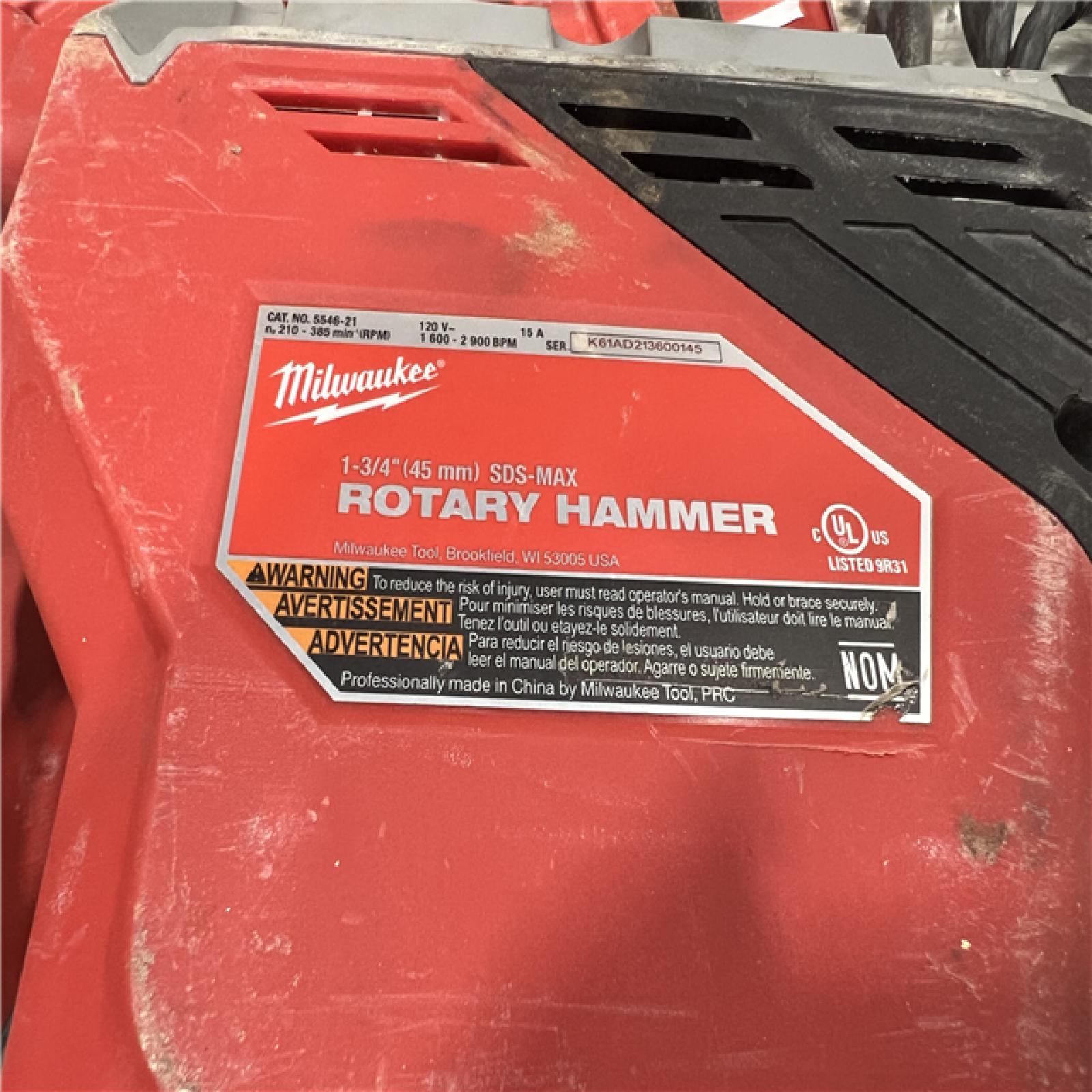 AS-IS Milwaukee 15 Amp 1-3/4 in. SDS-MAX Corded Combination Hammer with E-Clutch