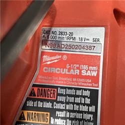 AS-IS Milwaukee FUEL 18V Lithium-Ion Brushless Cordless 6-1/2 in. Circular Saw (Tool-Only)