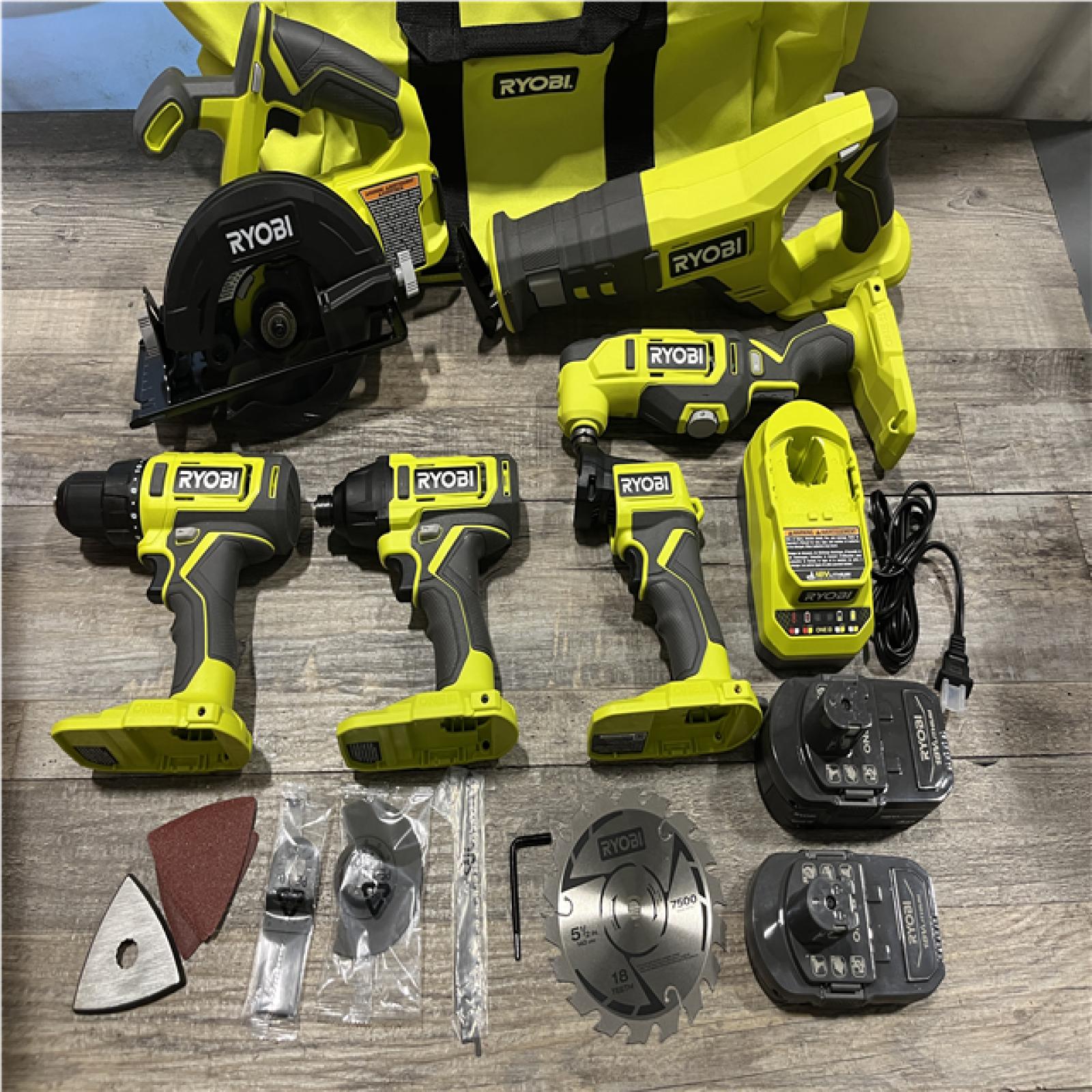 AS-IS RYOBI ONE+ 18V Cordless 6-Tool Combo