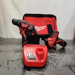 AS-IS- M12 12V Lithium-Ion Cordless Drill/Driver and HACKZALL Combo Kit (2-Tool)