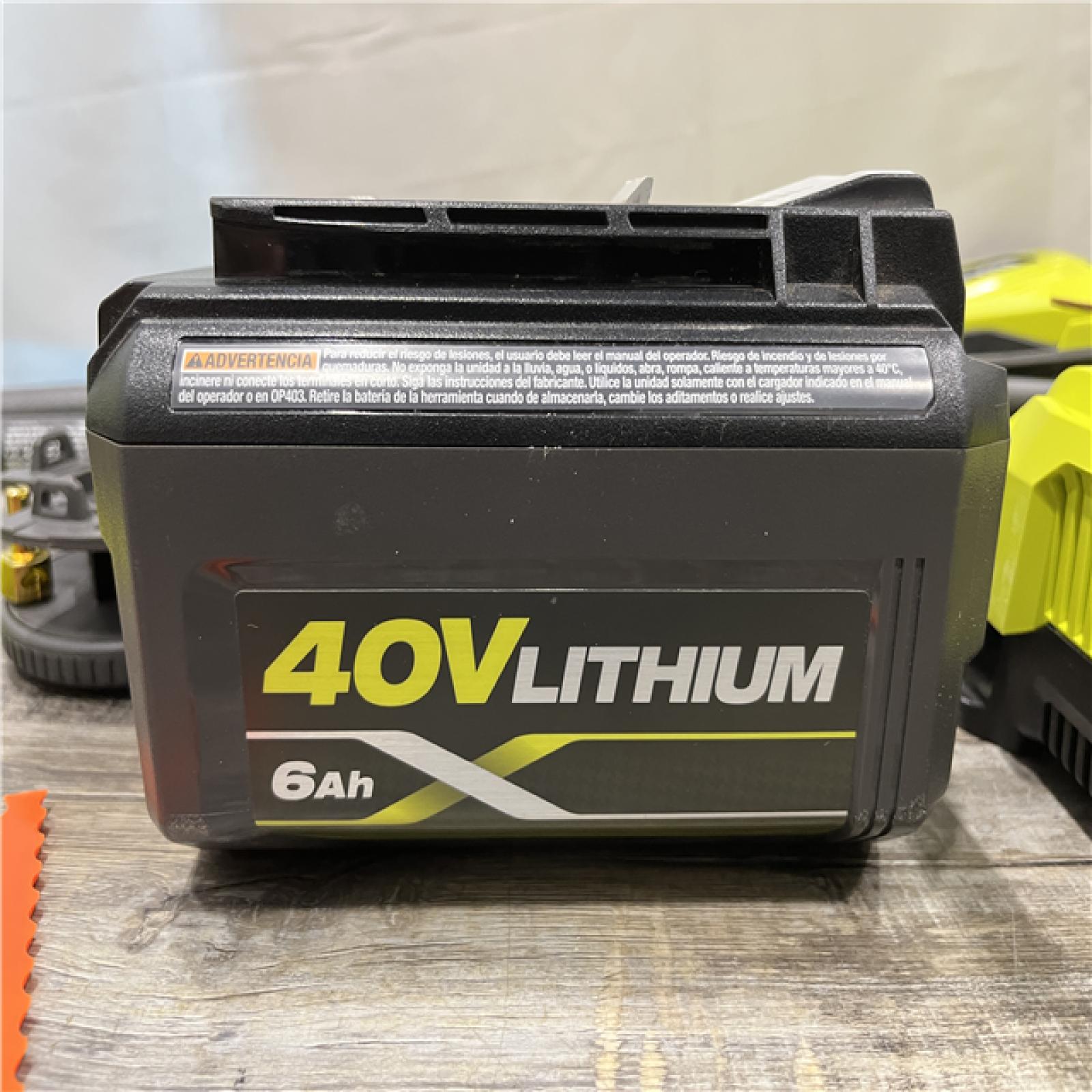 AS-IS RYOBI 40V HP Brushless Whisper Series 17 in. Cordless Battery Carbon Fiber Shaft String Trimmer Kit