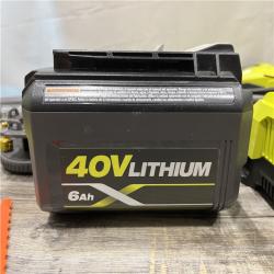 AS-IS RYOBI 40V HP Brushless Whisper Series 17 in. Cordless Battery Carbon Fiber Shaft String Trimmer Kit