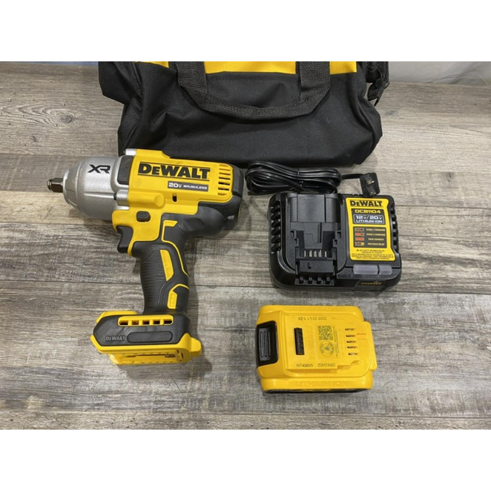 AS-IS DEWALT 20V MAX Lithium-Ion Cordless 1/2 in. Impact Wrench Kit