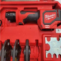 CALIFORNIA AS-IS MILWAUKEE M18 SHORT THROW PRESS TOOL W/ VIEGA PUREFLOW JAWS