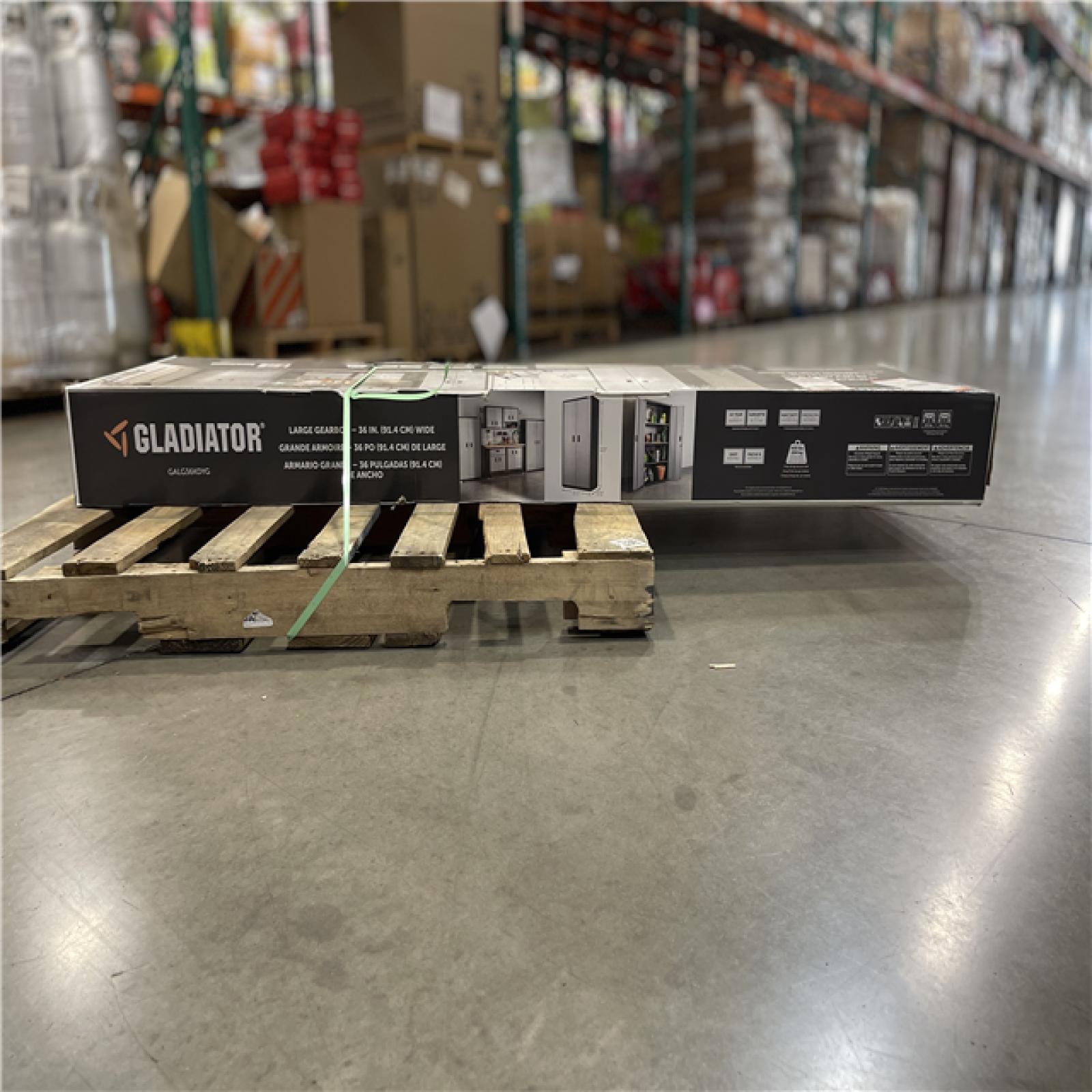 DALLAS LOCATION - Gladiator Ready-to-Assemble Steel Freestanding Garage Cabinet in Silver Tread (36 in. W x 72 in. H x 18 in. D)