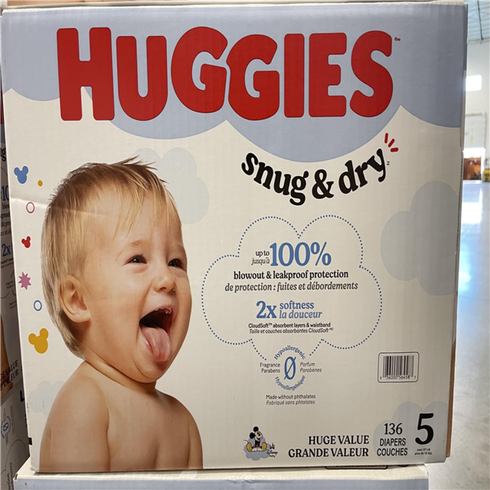 DALLAS LOCATION - Huggies Size 5 Diapers  Snug & Dry Baby Diapers PALLET-(30 CASES)