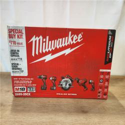 NEW- Milwaukee M18 18V Lithium-Ion Cordless Power Tool Set  5 Pack