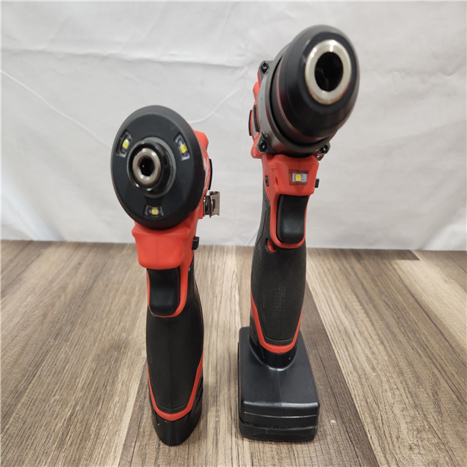 AS-IS- Milwaukee 12V Brushless Hammer Drill and Impact Driver Combo Kit