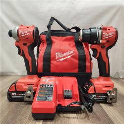 AS-IS- Milwaukee M18 Compact Brushless 2-Tool Combo Kit
