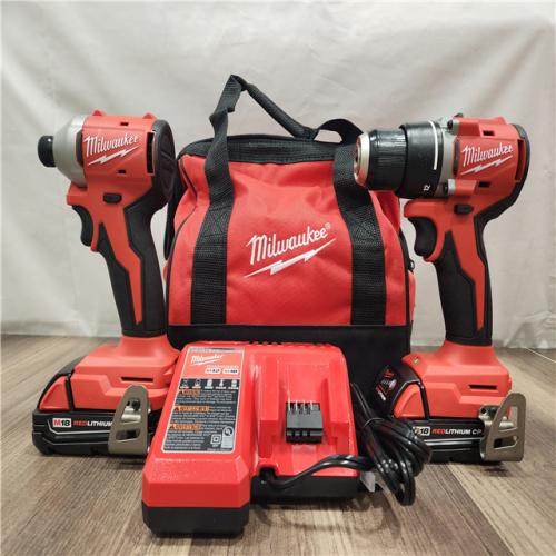 AS-IS- Milwaukee M18 Compact Brushless 2-Tool Combo Kit