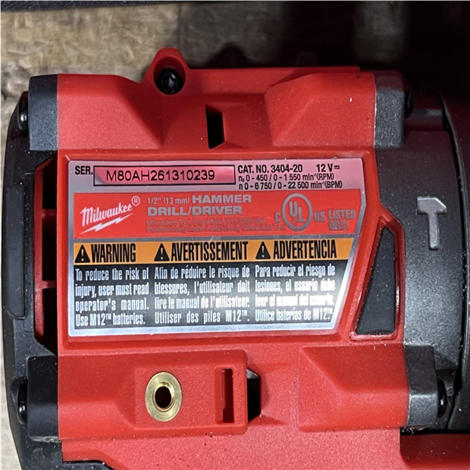 Houston Location AS-IS Milwaukee FUEL 12V Lithium-Ion Brushless Cordless 1/2 in. Hammer Drill (Tool-Only)