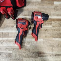 HOUSTON LOCATION - AS - IS Milwaukee 2 Tool Combo Kit W/ (2) Battery & Charger