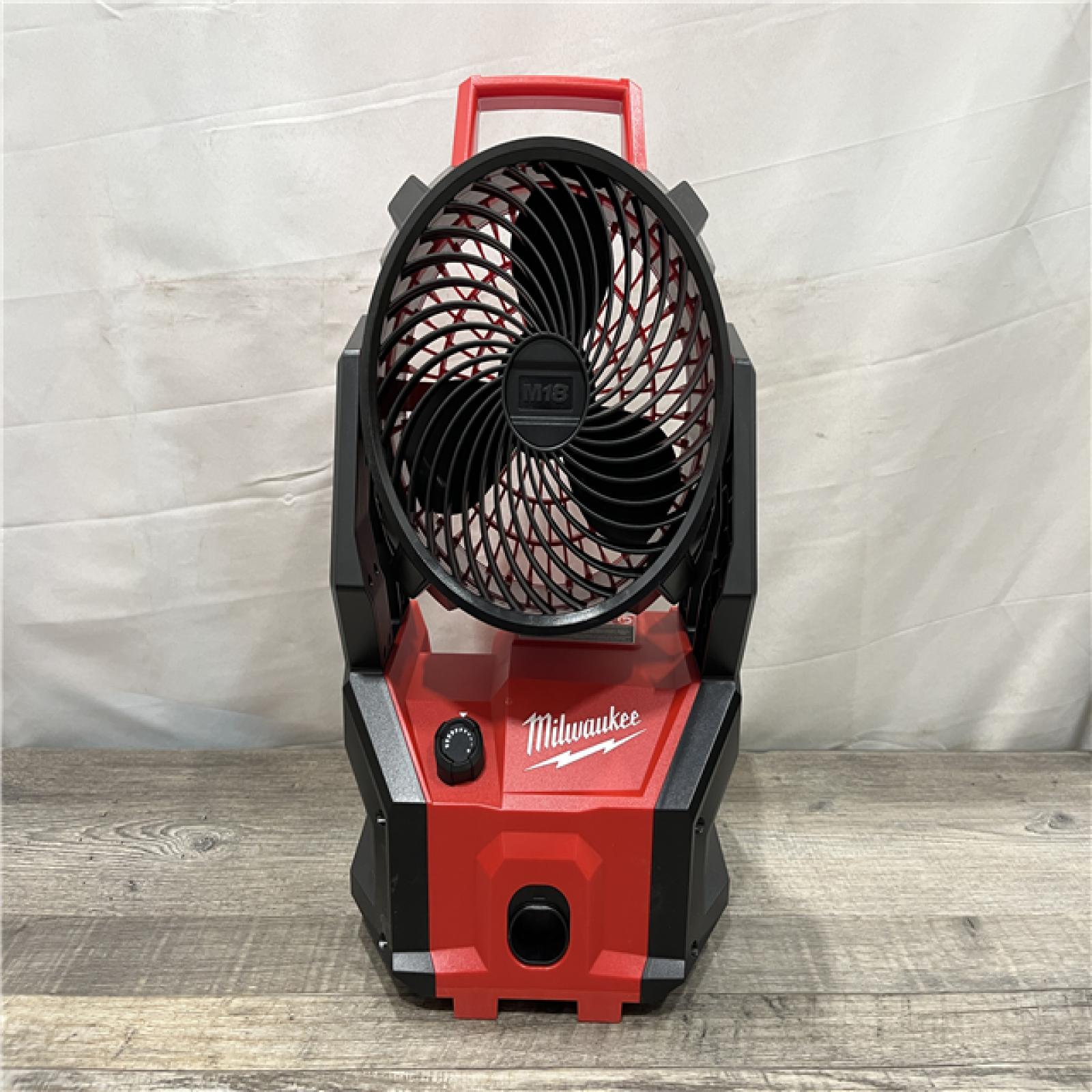 AS-IS Milwaukee 18-Volt Lithium-Ion Brushless Cordless PACKOUT Jobsite Fan (Tool-Only)
