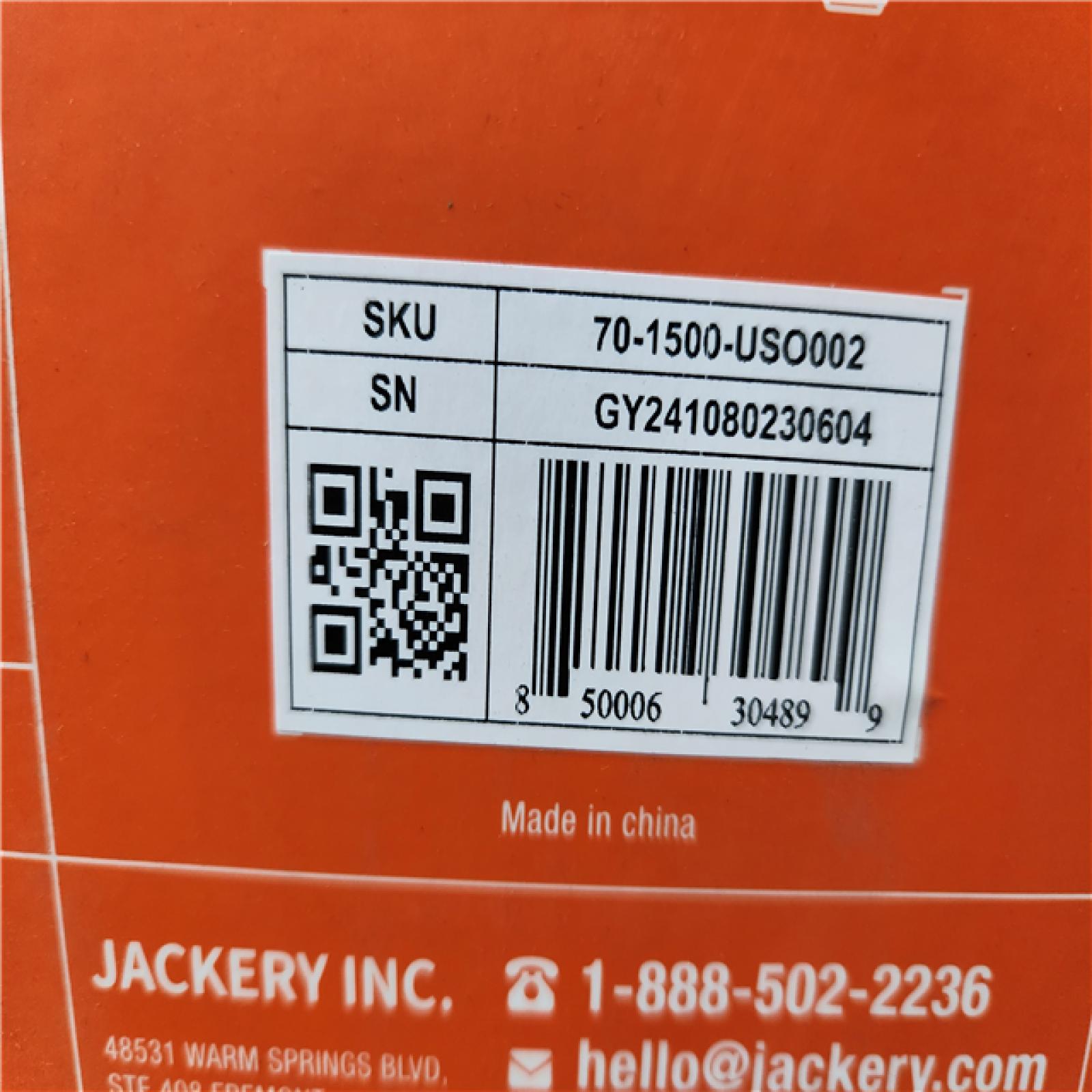 Phoenix Location NEW Jackery Explorer 1500, 1534Wh/1800W Model No. JSG-1500B