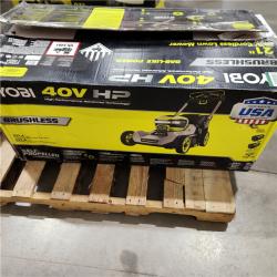 Dallas Location - As-Is RYOBI 40V HP Brushless 21 in.Self-Propelled Lawn Mower with (2) 6.0 Ah Batteries and Charger-Appears Like New Condition