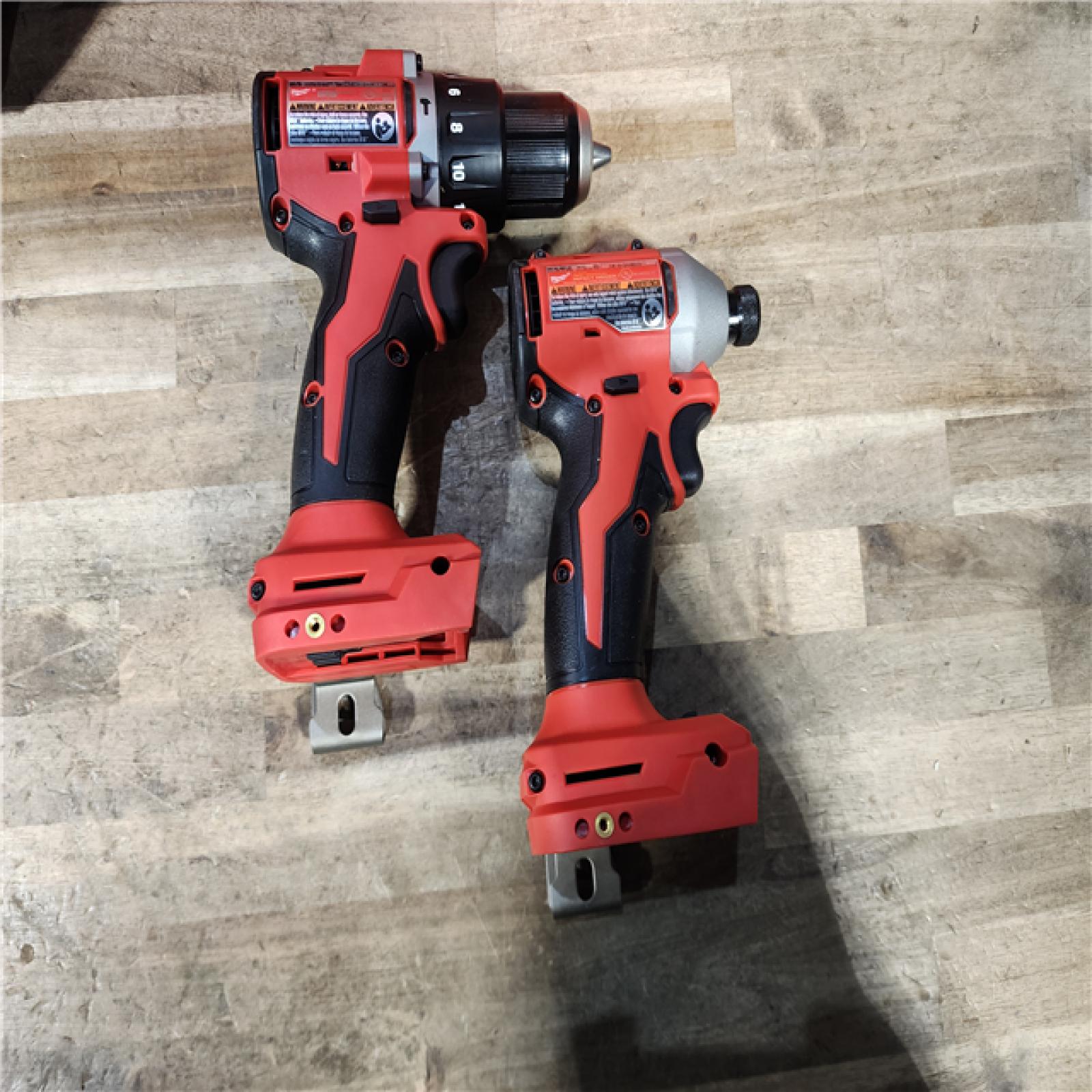 HOUSTON LOCATION - AS-IS M18 18-Volt Lithium-Ion Brushless Cordless Compact Hammer Drill/Impact Combo Kit (2-Tool) with (2) Batteries  Bag