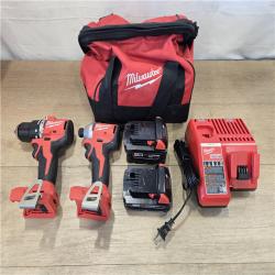 AS-IS Milwaukee 18-Volt Cordless Compact Hammer Drill/Impact Combo Kit
