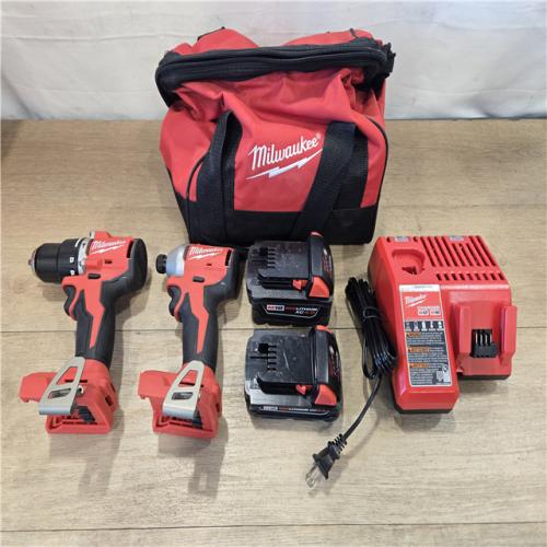 AS-IS Milwaukee 18-Volt Cordless Compact Hammer Drill/Impact Combo Kit