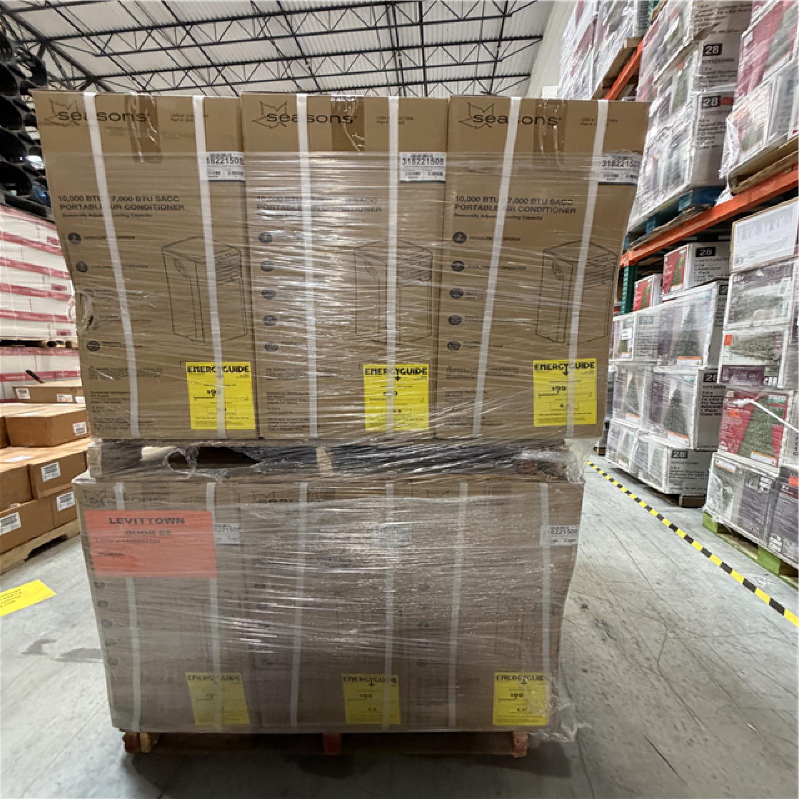 DALLAS LOCATION- Seasons Portable 10000 BTU Air Conditioner  White PALLET-(17 UNITS)