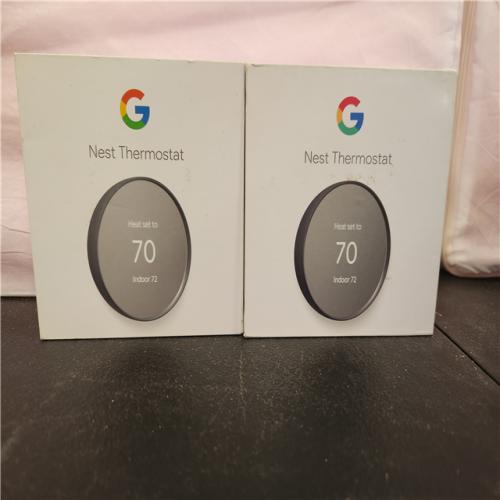 Phoenix AS-IS Google Nest Thermostat - Smart Programmable Wi-Fi Thermostat - Charcoal (2-Pack)