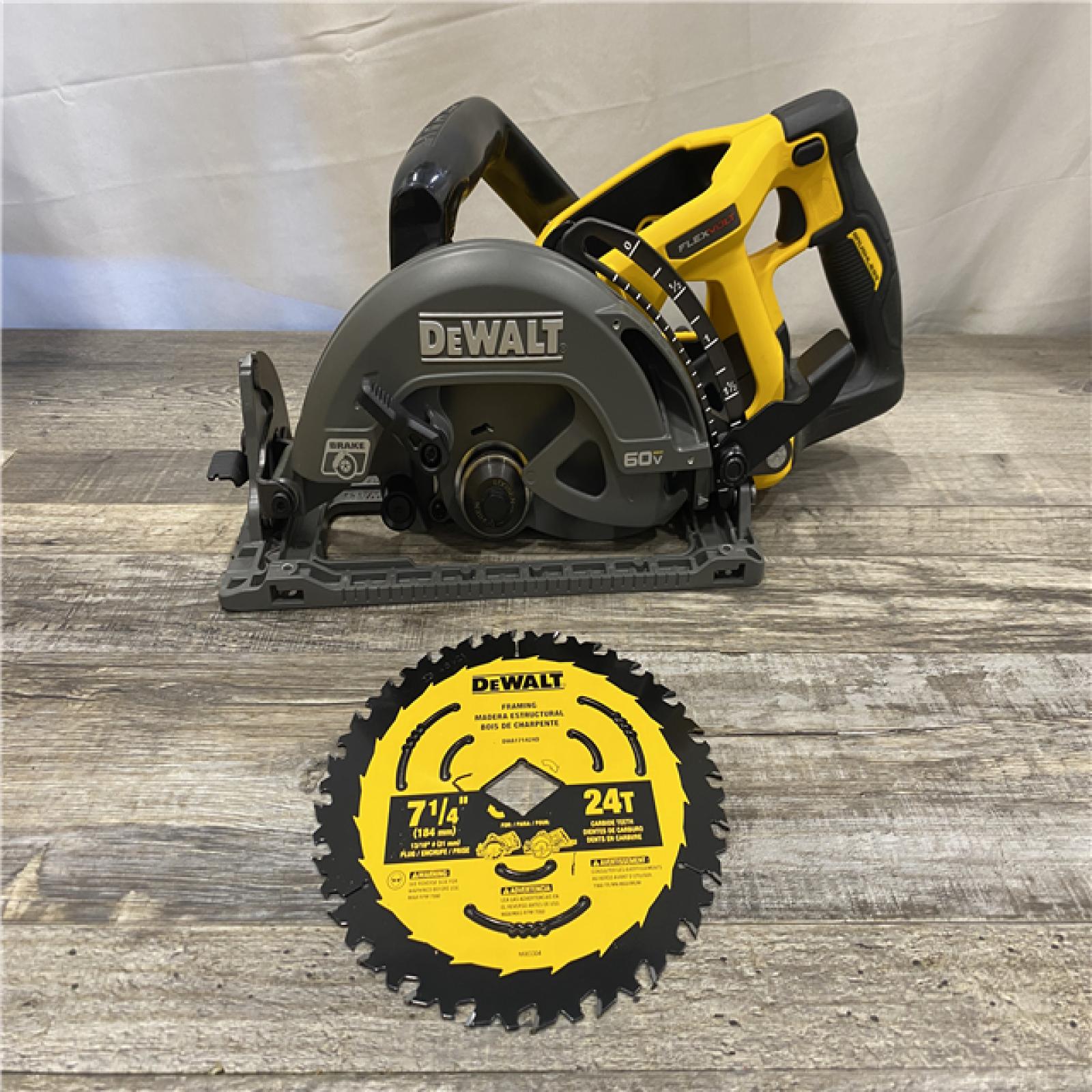 AS-IS DEWALT FLEXVOLT 60V MAX Cordless Brushless 7-1/4 in. Wormdrive Style Circular Saw (Tool Only)