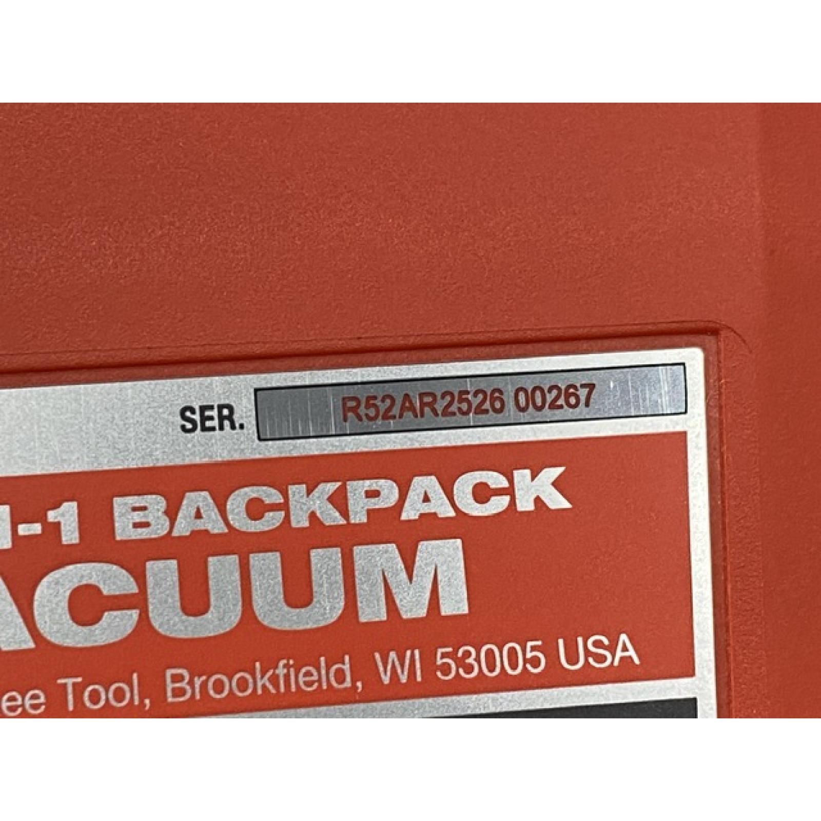AS-IS Milwaukee FUEL 18-Volt Lithium-Ion Brushless Red HEPA Multisurface 1 Gal. Cordless 3-in-1 Backpack Vacuum (Vacuum-Only)