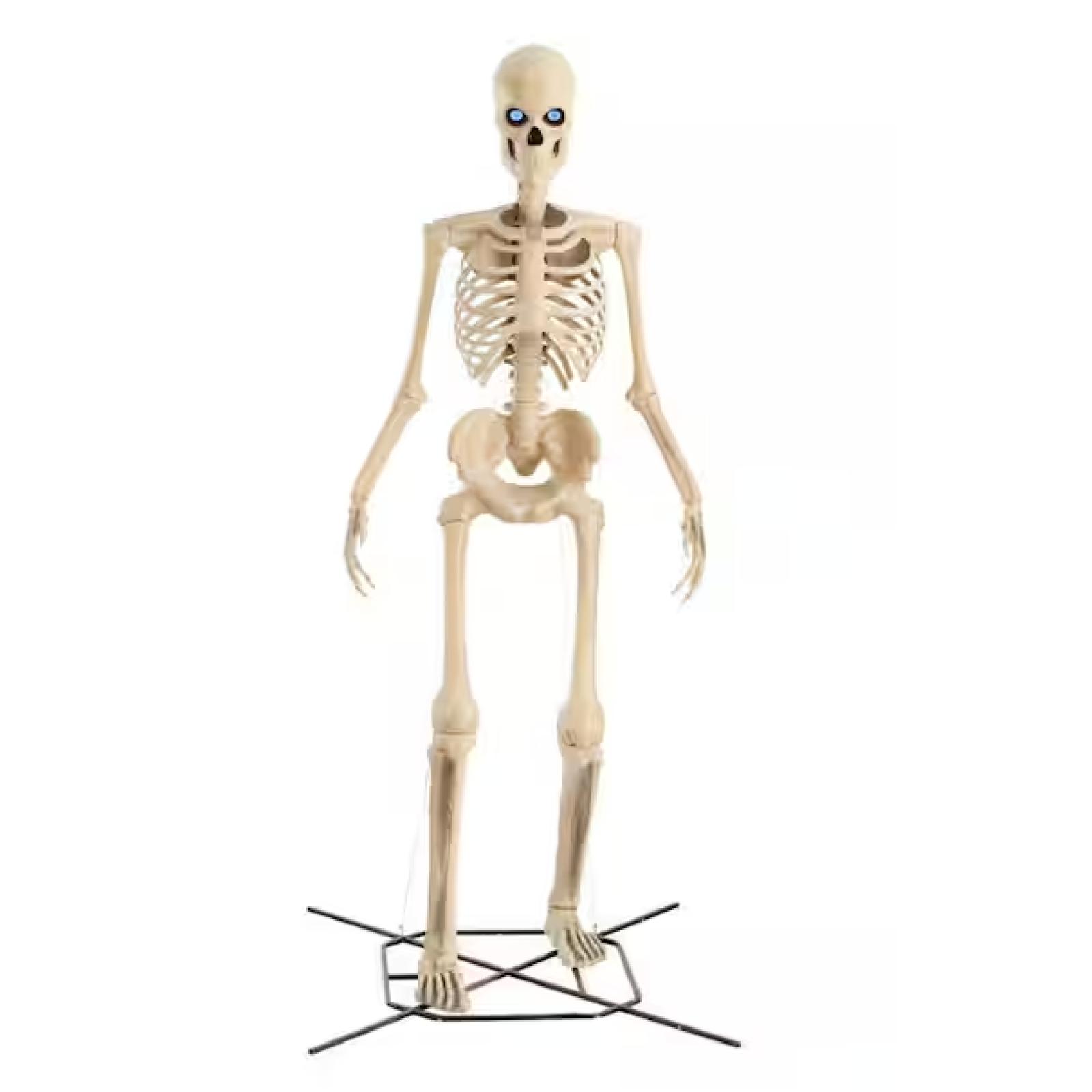 DALLAS LOCATION - Home Accents Holiday 12 ft. Grave & Bones Giant-Sized Skelly with LifeEyes™ LCD Eyes
