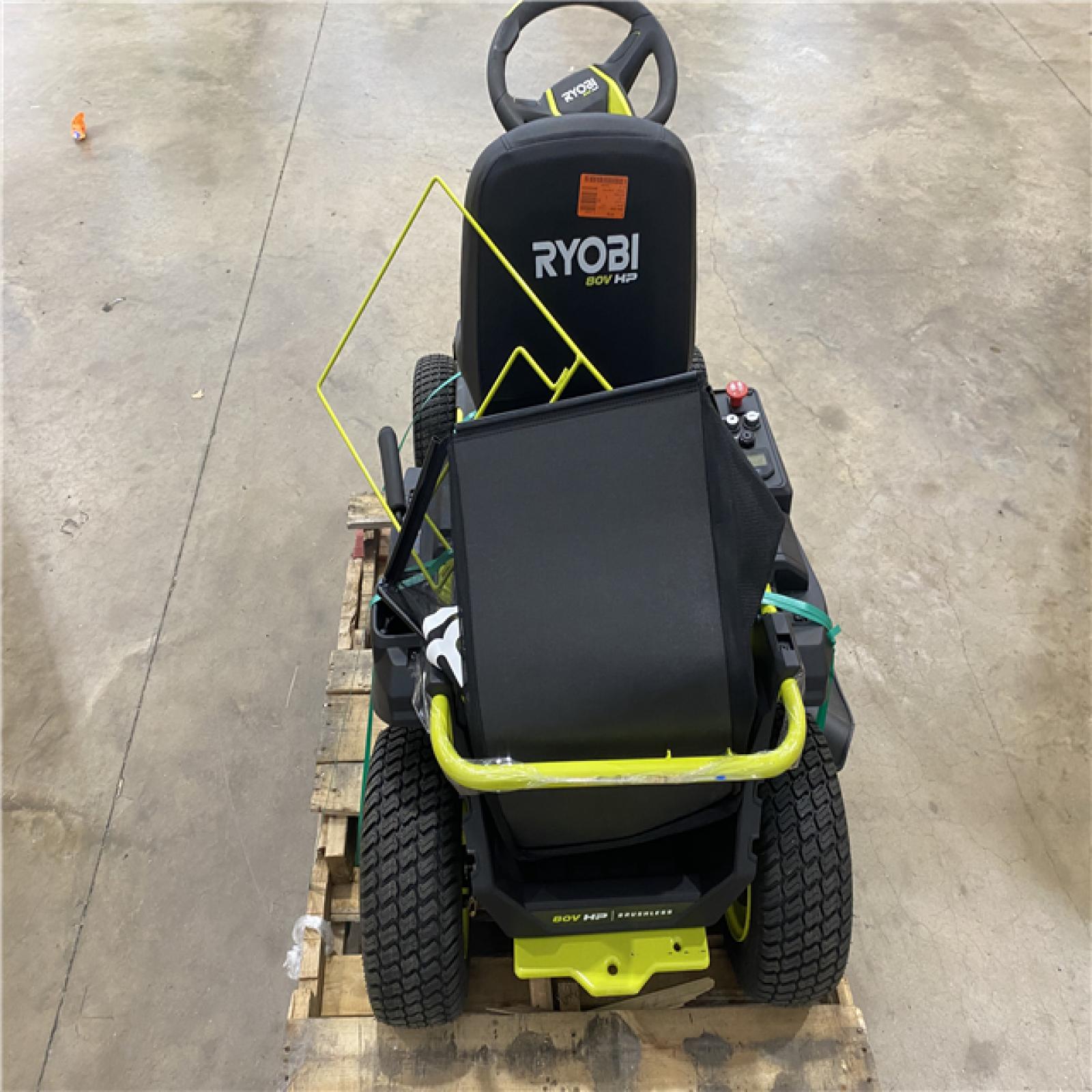 Houston Location - AS-IS Tool Pallet RYOBI 80V HP 30 INCH SIT DOWN MOWER