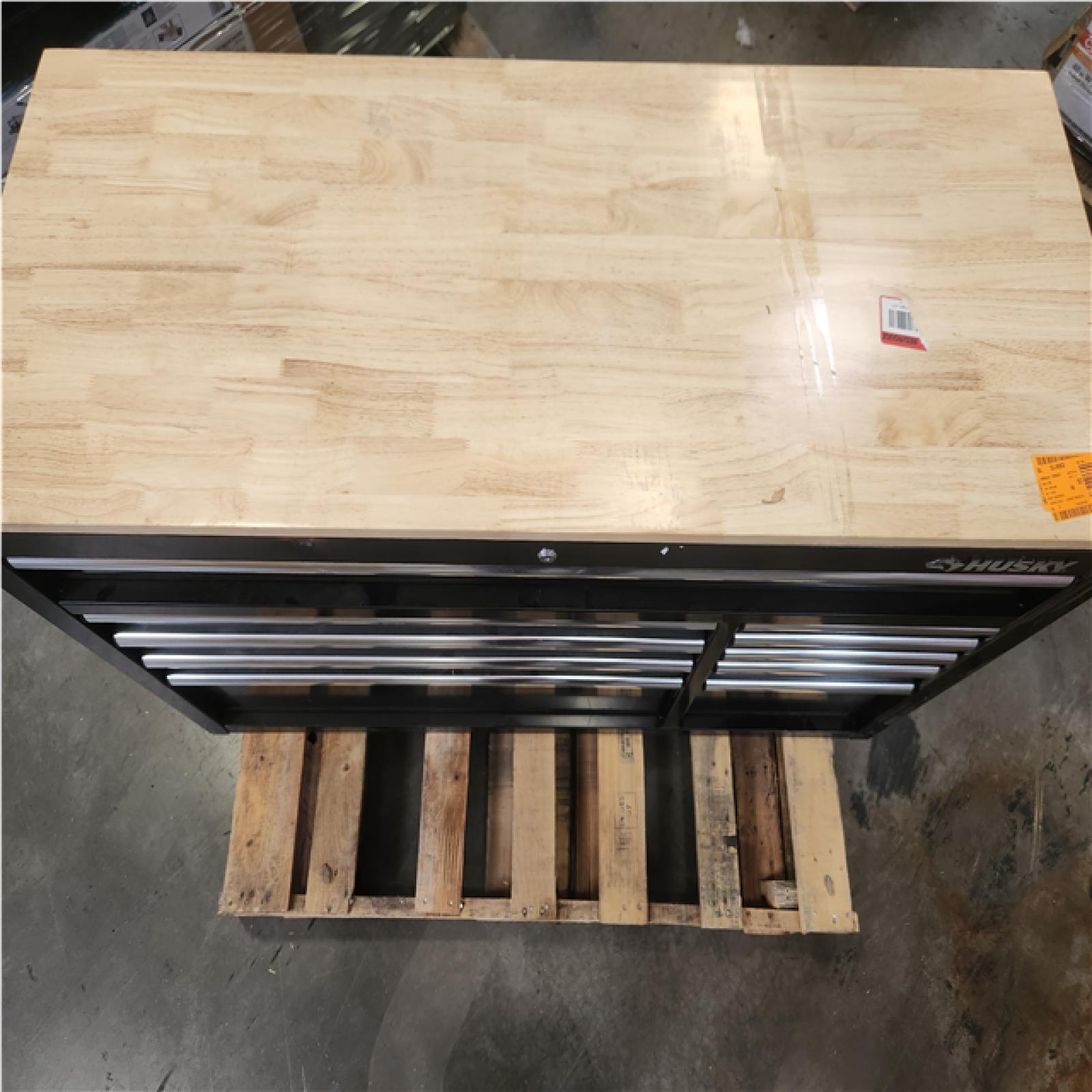 Phoenix LIKE NEW Husky Modular Tool Storage 52 in. W x 20 in. D Standard Duty Black Mobile Workbench Cabinet
