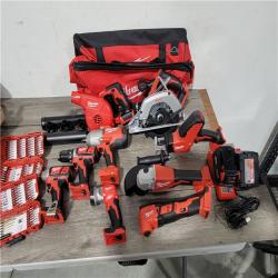 CALIFORNIA NEW MILWAUKEE M18 9-TOOL COMBO KIT (2 BATTERIES  1 CHARGER  AND BAG INCLUDED)