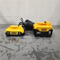 AS-IS- DEWALT 20V MAX Lithium-Ion Battery Kit with 5.0Ah and 2.0Ah Battery and Charger