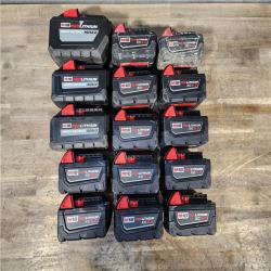 HOUSTON LOCATION - AS-IS MILWAUKEE BATTERY PACK QTY - 15