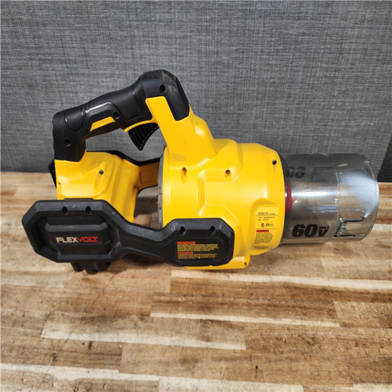 HOUSTON LOCATION - AS - IS DEWALT FLEXVOLT 60V MAX 125 MPH 600 CFM Brushless Cordless Battery Powered Blower (Tool Only)