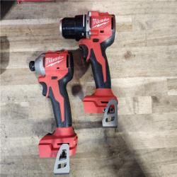 HOUSTON LOCATION - AS-IS M18 18-Volt Lithium-Ion Brushless Cordless Compact Hammer Drill/Impact Combo Kit (2-Tool) with (2) Batteries, Bag