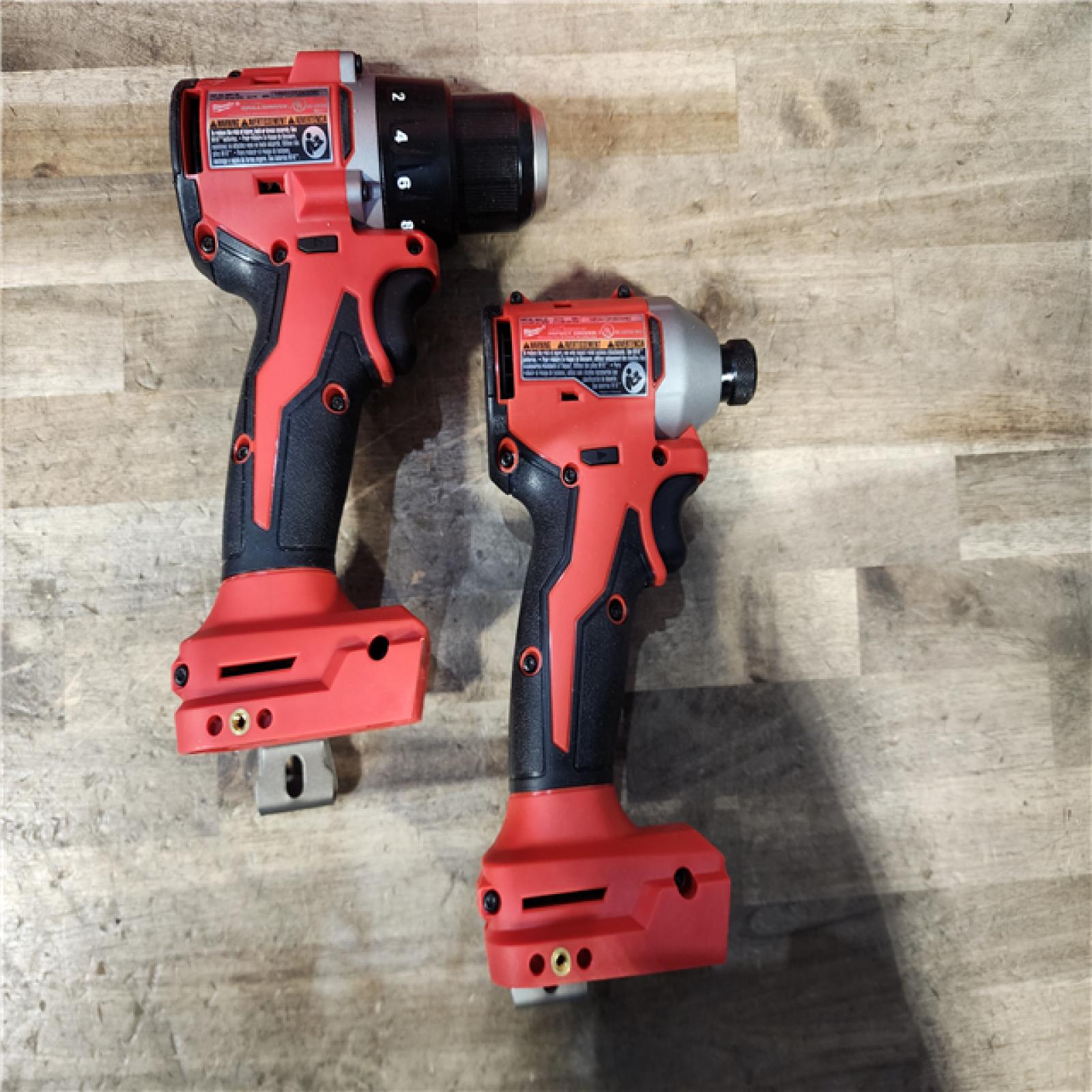 HOUSTON LOCATION - AS-IS Milwaukee M18 18V Lithium-Ion Brushless Cordless Compact Drill/Impact Combo Kit (2-Tool) W/(2) 2.0 Ah Batteries  Charger & Bag