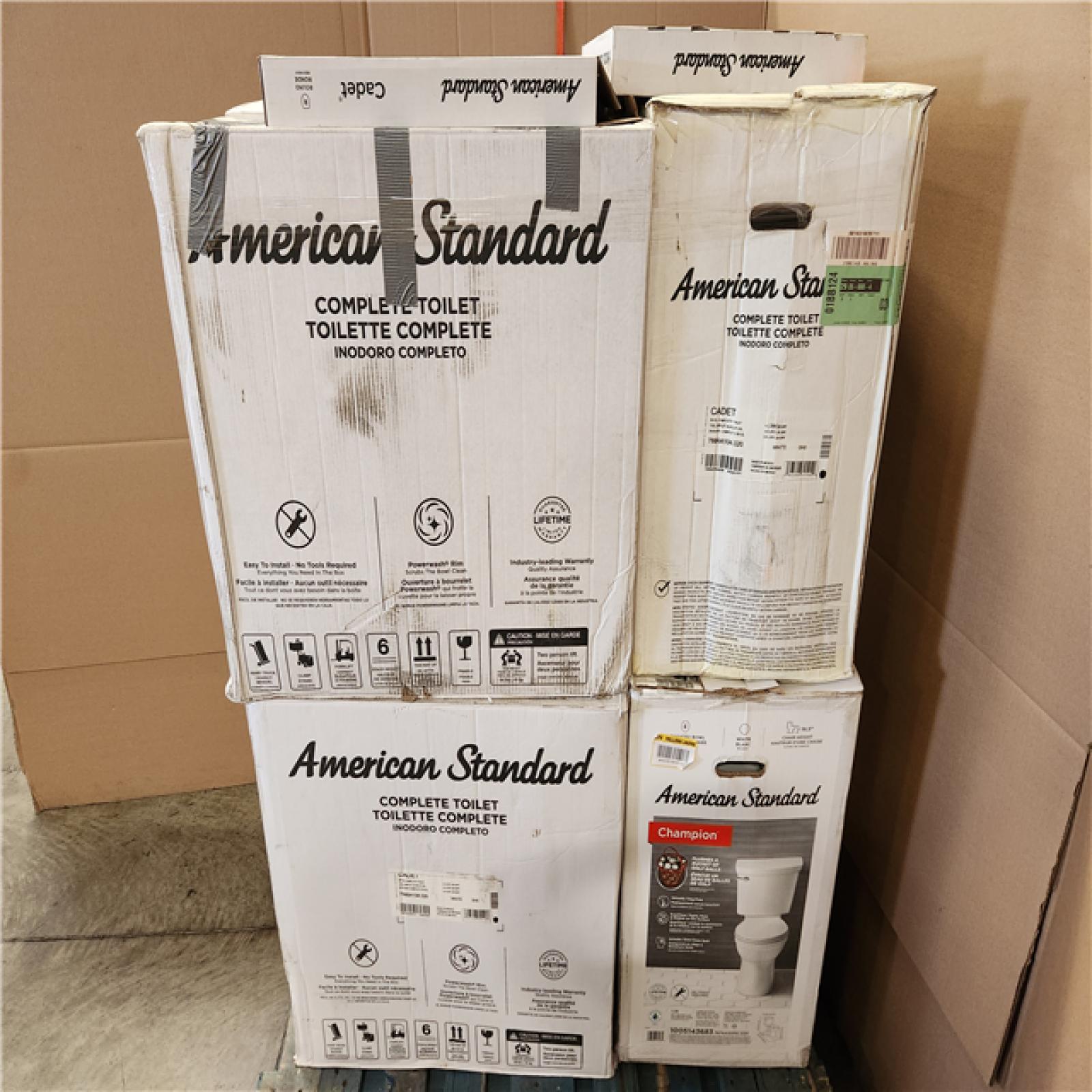 Phoenix AS-IS Mixed American Standard Toilet & Accessories Pallet (6 Toilets)