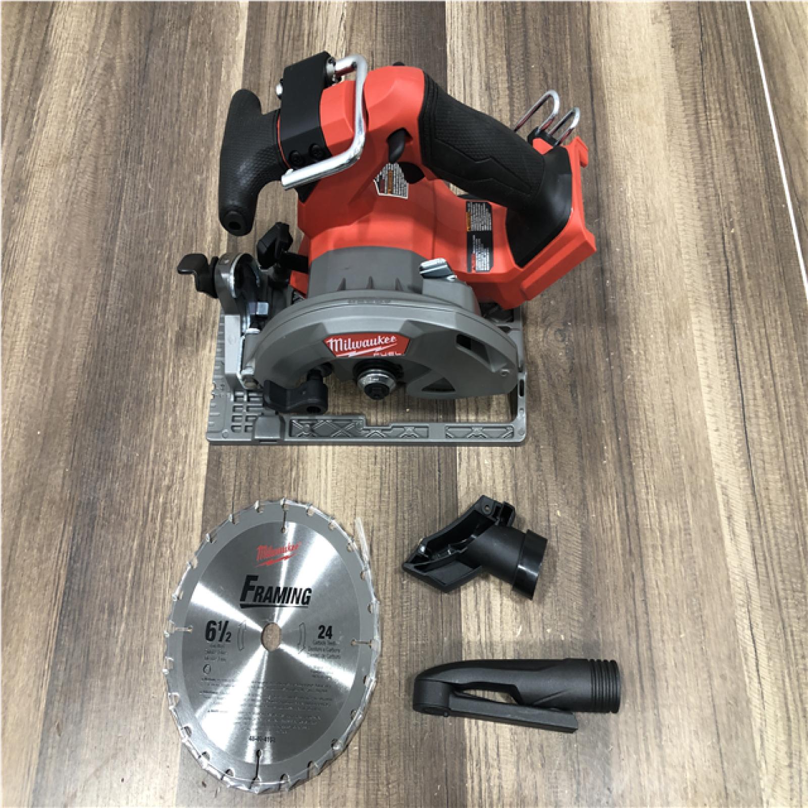 AS-IS Milwaukee FUEL 18V Lithium-Ion Brushless Cordless 6-1/2 in. Circular Saw (Tool-Only)