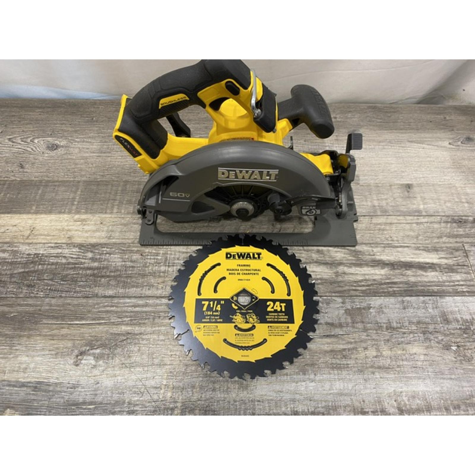 AS-IS DEWALT FLEXVOLT 60V MAX Cordless Brushless 7-1/4 in. Circular Saw with Brake (Tool Only)