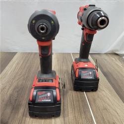 AS-IS  Milwaukee M18 FUEL 18V Lithium-Ion Brushless Cordless Hammer Drill and Impact Driver Combo Kit (2-Tool) with 2 Batteries