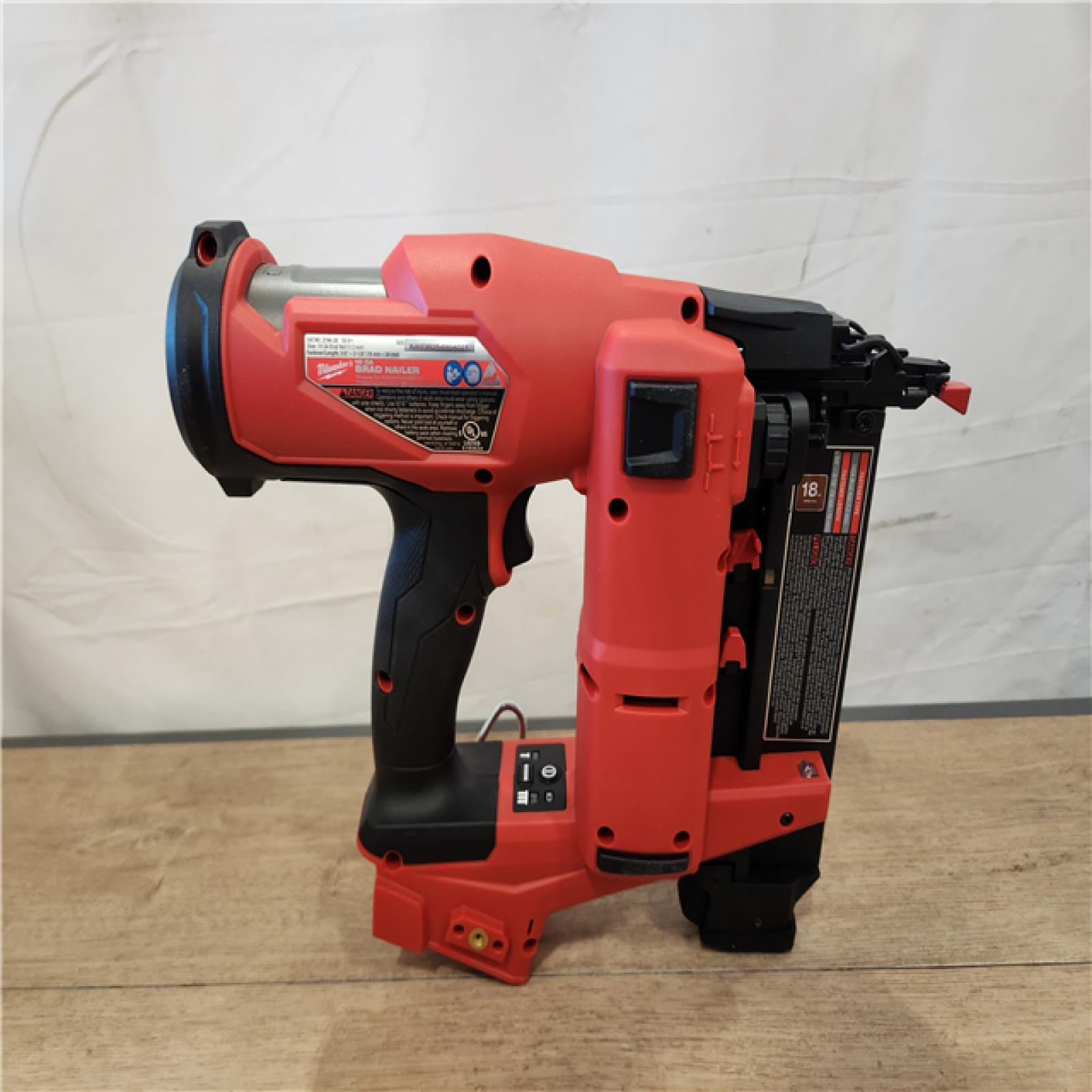 AS-IS- Milwaukee FUEL 18-Volt Lithium-Ion Brushless Cordless Gen II 18-Gauge Brad Nailer (Tool-Only)