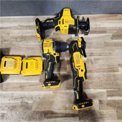HOUSTON LOCATION - AS - IS DEWALT ATOMIC 20-Volt Lithium-Ion Cordless Brushless (3-Tool) Combo Kit