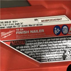 AS-IS Milwaukee FUEL 18V Lithium-Ion Brushless Cordless Gen II 15-Gauge Angled Nailer (Tool-Only)