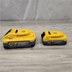 AS-IS Dewalt 20V MAX POWERSTACK Lithium-Ion Batteries/Charger Starter Kit- DCBP315-2C