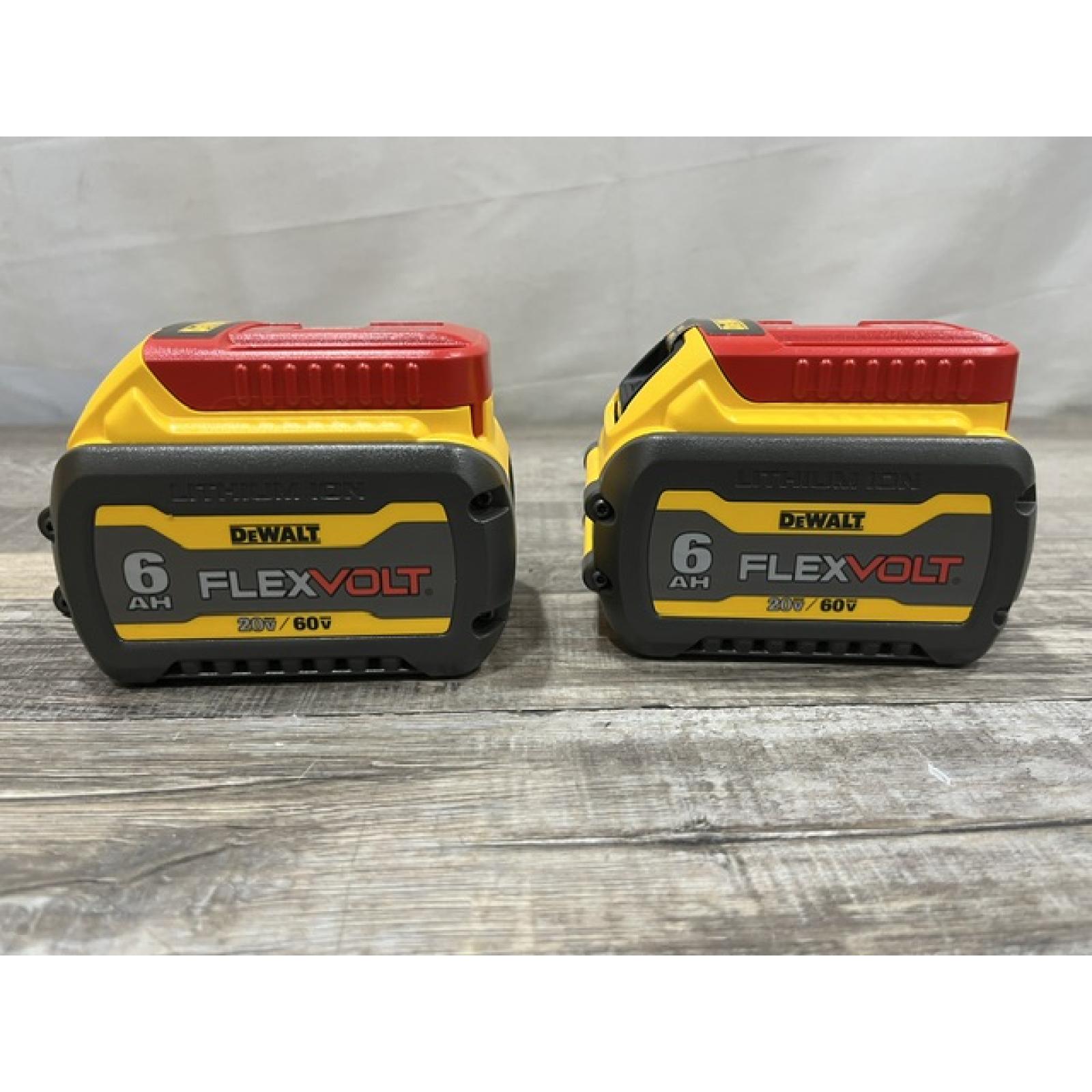 AS-IS DEWALT FLEXVOLT 20V/60V MAX Lithium-Ion 6.0Ah Battery Pack (2 Pack)