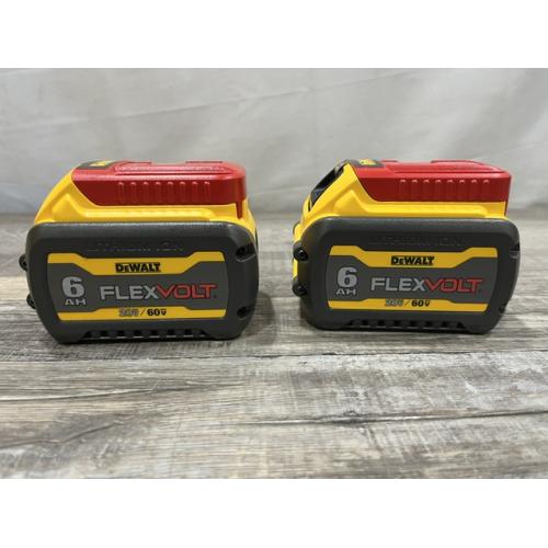 AS-IS DEWALT FLEXVOLT 20V/60V MAX Lithium-Ion 6.0Ah Battery Pack (2 Pack)
