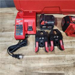 HOUSTON LOCATION - AS - IS Milwaukee 18V Lithium-Ion Cordless Short Throw Press Tool with 3 PEX Crimp Jaws Kit