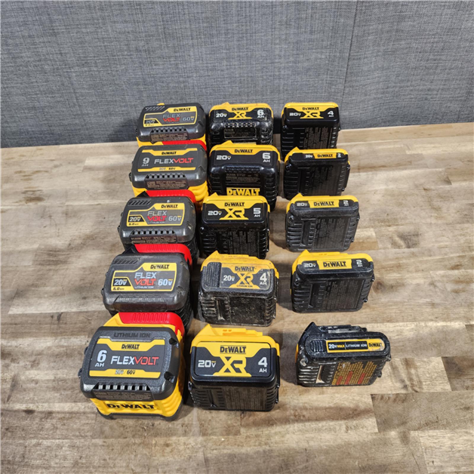 HOUSTON LOCATION - AS-IS DEWALT BATTERY PACK QTY - 15