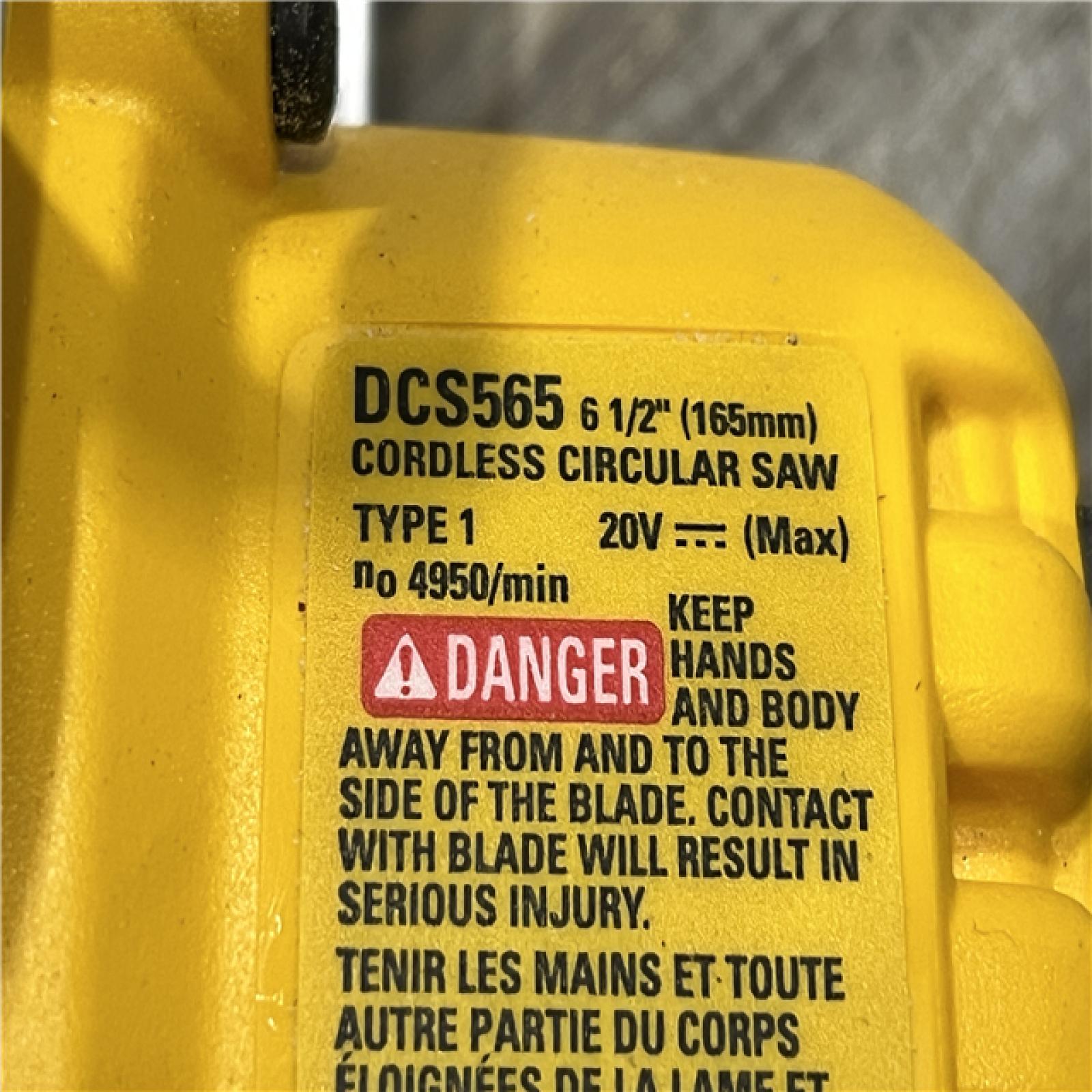 AS-IS DEWALT 20V MAX Cordless Brushless 6-1/2 in. Sidewinder Style Circular Saw (Tool Only)