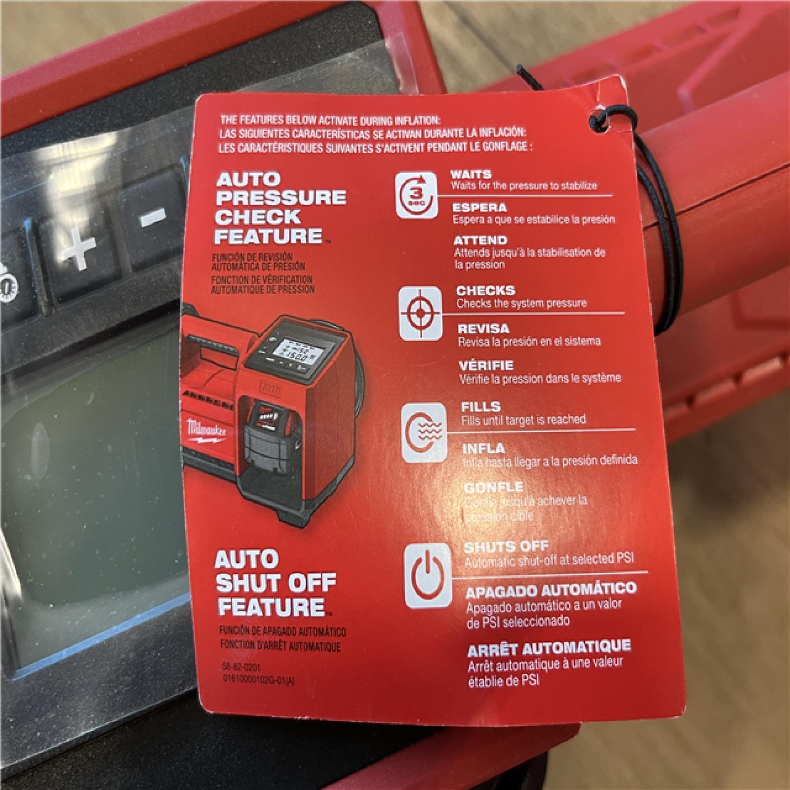 AS-IS Milwaukee 18-Volt Lithium-Ion Cordless Electric Portable Inflator (Tool-Only)