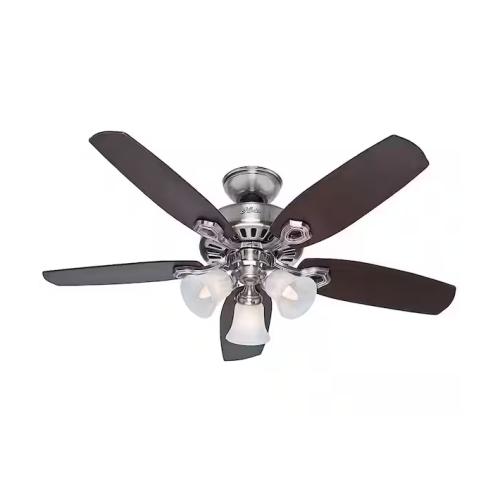 DALLAS LOCATION - Hunter 42 in. Indoor Brushed Nickel Builder Small Room Ceiling Fan with Light Kit - (18 UNITS)